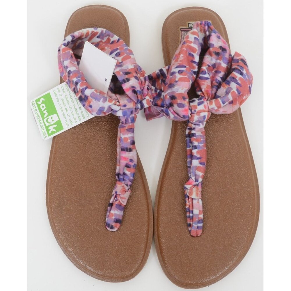 Sanuk Womens Yoga Sling Ella Prints Sandal Footwear (10 B(M) US, Spriced Coral R